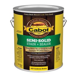 Cabot Semi-Solid Semi-Solid Cordovan Leather Oil-Based Penetrating Oil Deck and Siding Stain 1 gal