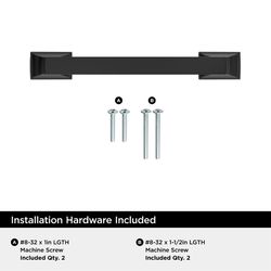 Amerock Everyday Basics Transitional Arch Cabinet Pull 3-3/4 in. Matte Black Black 1 pk