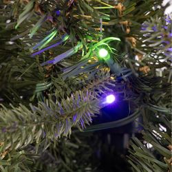 Celebrations 1-2 Tree 7 ft. Slim LED 350 ct Majestic Fraser Fir Color Changing Christmas Tree