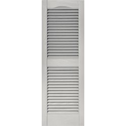 Builders Edge 43 in. H X 14.5 in. W Paintable Louvered Vinyl Shutter 2 pk