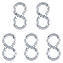 Ace Small Zinc-Plated Silver Steel 1.25 in. L Eight Hook 20 lb 5 pk