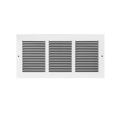 Tru Aire 6 in. H X 14 in. W 1-Way Powder Coat White Steel Floor Baseboard Register