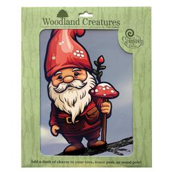Spinfinity Designs Gnome Tree Stake Multicolored Steel 14 in. H Tree Decoration