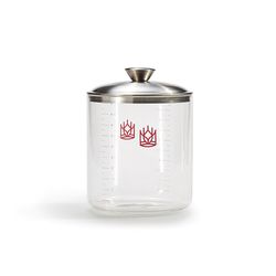 King Arthur Baking Company Clear Glass/Stainless Steel Sourdough Crock 1.25 qt