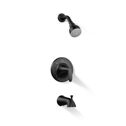 Sterling Valton Matte Black Tub and Shower Faucet