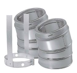 DuraVent DuraPlus 6 in. D X 6 in. D 30 deg Galvanized Steel Elbow Kit with Strap