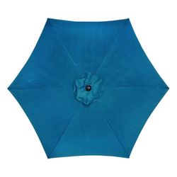 Living Accents 9 ft. Tiltable Teal Market Umbrella