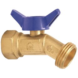 Homewerks 1/2 in. FIP in. X 3/4 in. Garden Hose Thread Brass No-Kink Hose Bibb