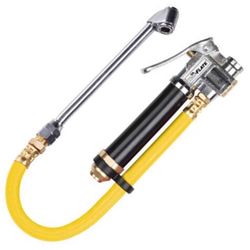 Tru-Flate Brass/Steel Inflator Gauge with Hose 1/4 in. NPT 120 psi 1 pc