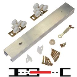 Johnson Hardware 100PD Aluminum Pocket Door Hardware