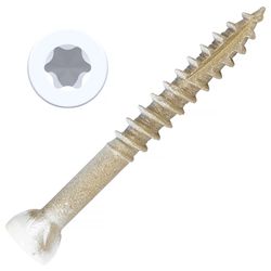 Screw Products EPIC No. 9 X 1.625 in. L Star White Trim Screws 1 lb 148 pk