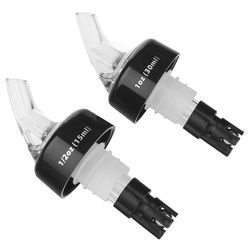 Final Touch Black/Clear Plastic/Silicone Bottle Pourer