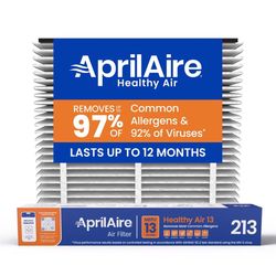AprilAire 20 in. W X 25 in. H X 4 in. Synthetic Fiber 13 MERV Pleated Air Cleaner Cabinet Air Filter