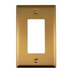 Amerelle Oxford Brushed Gold 1 gang Stamped Steel Decorator Wall Plate 1 pk