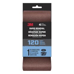 3M Rapid Removal 24 in. L X 4 in. W Aluminum Oxide Sanding Belt 120 Grit Fine 1 pc