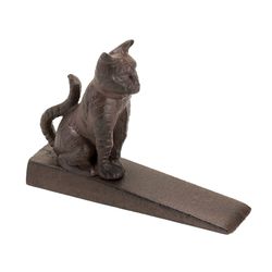 Accent Plus 3.5 in. H X 5.75 in. L Bronze Cast Iron Sitting Cat Door Stop