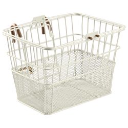 Retrospec Apollo Steel Bike Basket 15 lb Eggshell