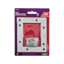 Ace 4 in. H X 4.75 in. W X 4 in. D Steel Flat Corner Brace