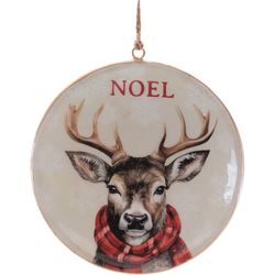 Good Tidings Multicolor Deer Ornament 6 in.