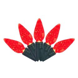 Celebrations Platinum LED C6 Red 50 ct String Christmas Lights 25 ft.