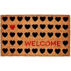 Calloway Mills 1.5 ft. W X 2.5 ft. L Multi-Color Heart Welcome Coir Door Mat