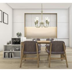 Westinghouse Ashton Brushed Nickel Metallic 5 lights Chandelier