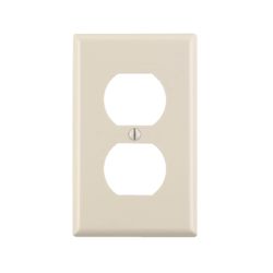 Leviton Light Almond 1 gang Thermoset Plastic Duplex Wall Plate 10 pk
