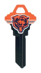 HILLMAN NFL Chicago Bears House/Office Key Blank 68 Single For Schlage Locks Orange