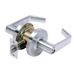 Tell Satin Chrome Entry Lever 2 in.