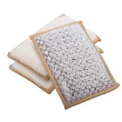 OGGI Non-Scratch Antibacterial Scrubber Sponge For Kitchen and Bath 5.25 in. L 3 pk