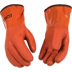 Kinco Men's Indoor/Outdoor Dotted Work Gloves Orange L 1 pair