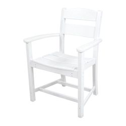 Ivy Terrace Classics White HDPE Frame Dining Armchair
