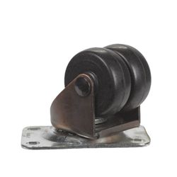 Shepherd Hardware 2 in. D Swivel Soft Rubber Dual Wheel Caster 160 lb 1 pk