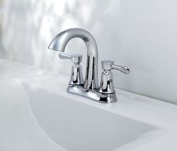 Oakbrook Collection Verona Chrome Modern Two-Handle Bathroom Sink Faucet 4 in.