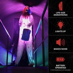 Haunted Hill Farm 7.1 ft. Standing Painting Animatronic