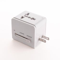 Kikkerland Type A/B/C/E/F/G/I For Worldwide Adapter Plug w/USB Port
