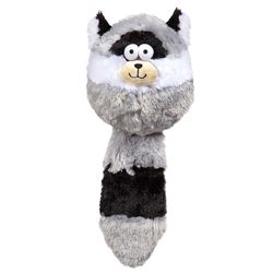 Boss Pet Zanies For Dog Multicolored Polyester Funny Furry Fatty Raccoon Dog Toy 1 pk