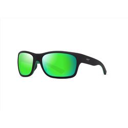 Maui Jim Ano Nui Sunglasses Men's Matte Black w/Green Frame Maui Green Lens Polarized