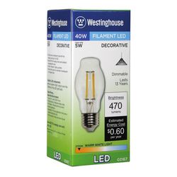 Westinghouse BT15 E26 (Medium) LED Bulb White 40 Watt Equivalence 1 pk