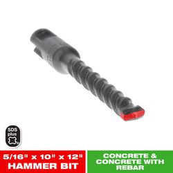 Diablo 5/16 in. X 12 in. L Carbide Tipped 2-Cutter Hammer Drill Bit SDS-Plus Shank 1 pk