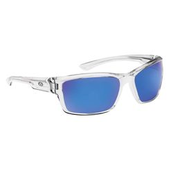 Flying Fisherman Cove Sunglasses Unisex Crystal Frame Smoke Blue Mirror Lens Polarized
