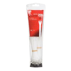 Gardner Bender 4 and 8 in. L White Cable Tie 200 pk