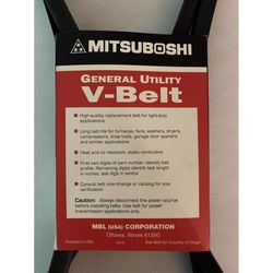 Mitsuboshi FHP General Utility V-Belt 0.38 in. W X 18 in. L For Fractional Horsepower Motors