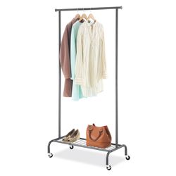 Whitmor 68.25 in. H X 35.125 in. W X 18.5 in. L Metal Garment Rack