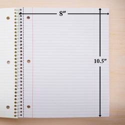 Bazic Products 10-1/2 in. W X 8 in. L College Ruled Side-Spiral Assorted Notebook