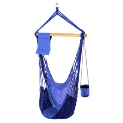SoCo Swings Swings 48 in. L 1 person Blue High Tide Hammock Swing
