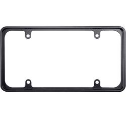 Custom Accessories Black Metal License Plate Frame