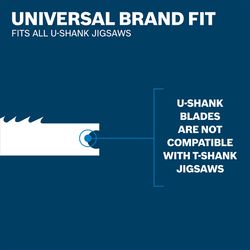Bosch 2-3/4 in. High Carbon Steel U-Shank Jig Saw Blade 20 TPI 3 pk