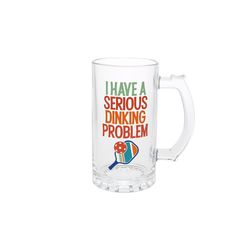 Pavilion Positively Pickled 16 oz Clear Glass Beer Glass