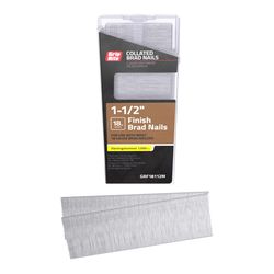 Grip-Rite 1-1/2 in. L X 18 Ga. Straight Strip Electro Galvanized Finish Nails 1000 pk